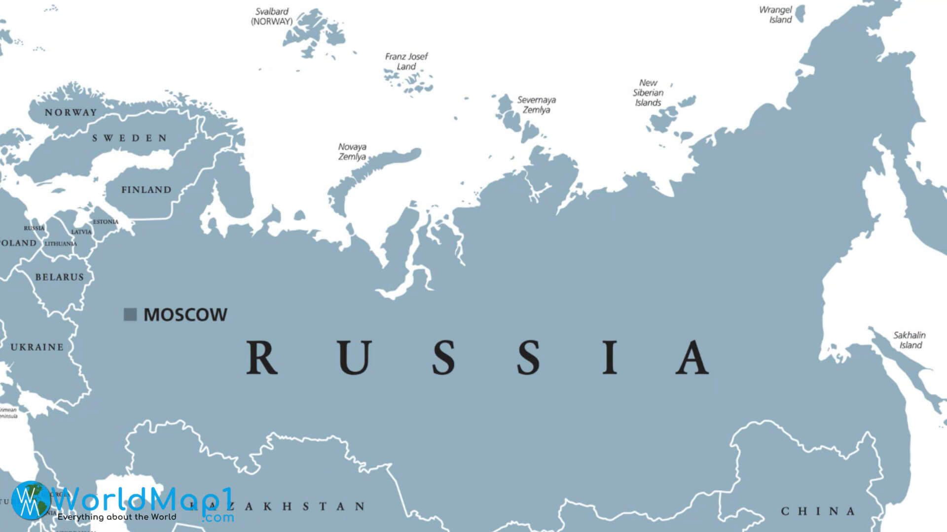 Russia, Scandinavian and Baltic Countries Map